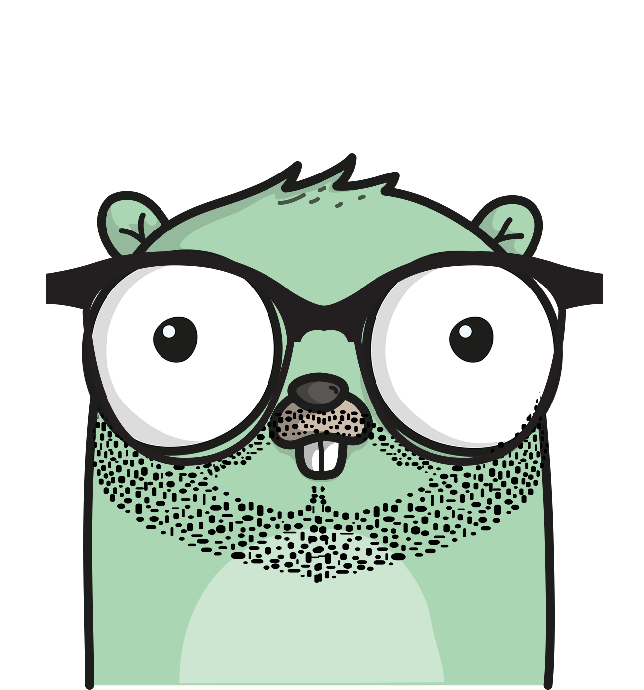 Illustrated portrait of Matthew Chipperfield as a Go gopher